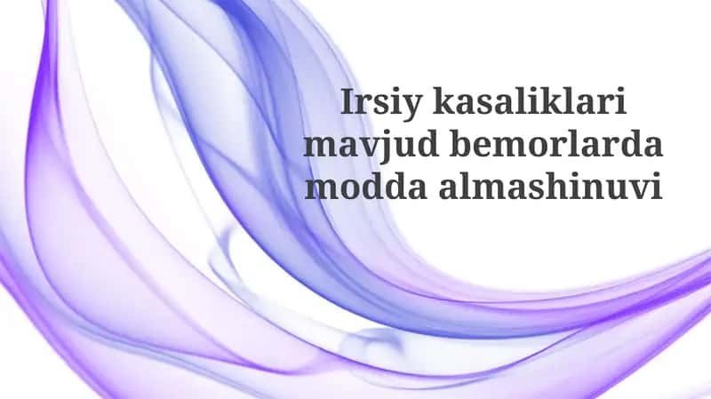 Irsiy kasalliklar 1