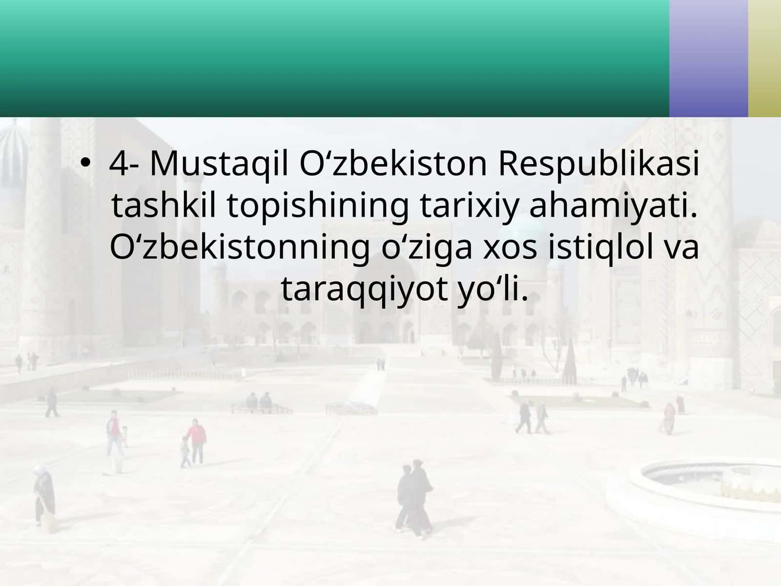 Mustaqil O‘zbekiston Respublikasi 1