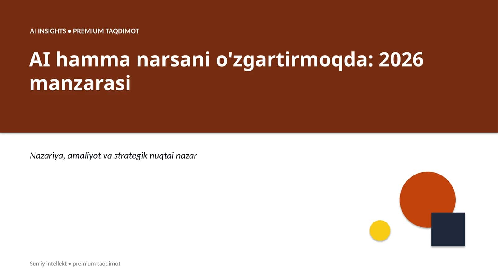 Sun'iy intellekt • premium taqdimot 1