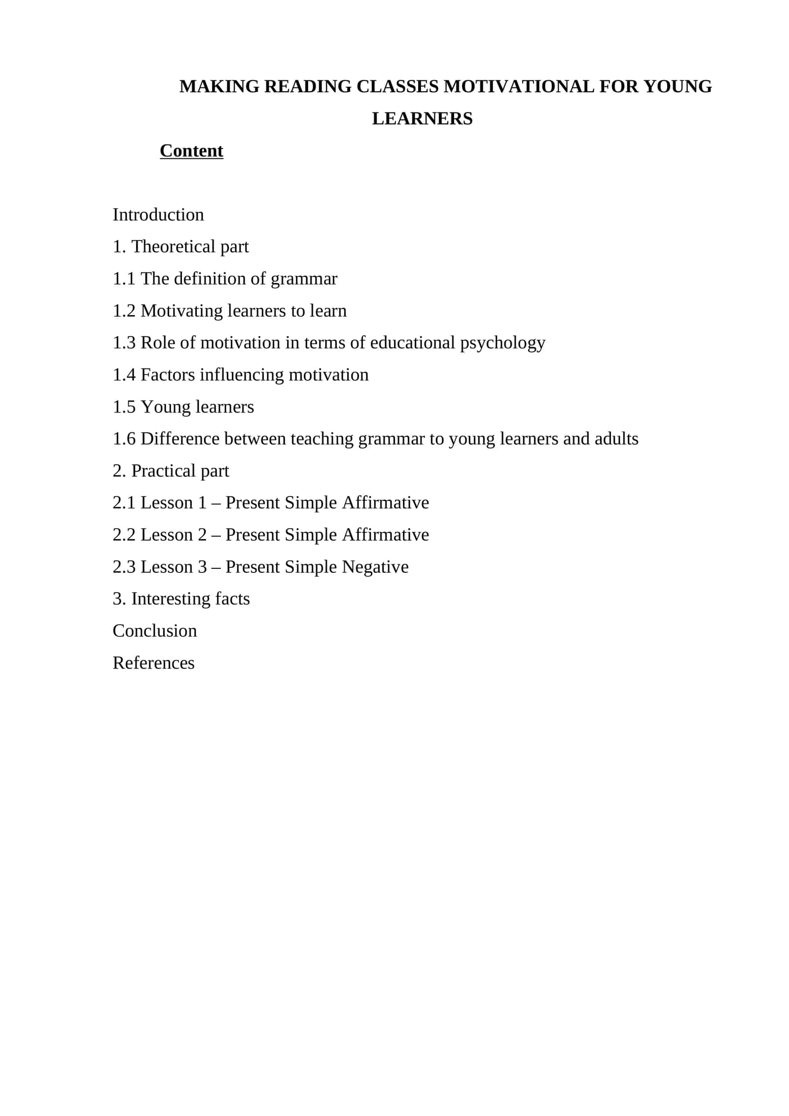 MAKING READING CLASSES MOTIVATIONAL FOR YOUNG LEARNERS 1
