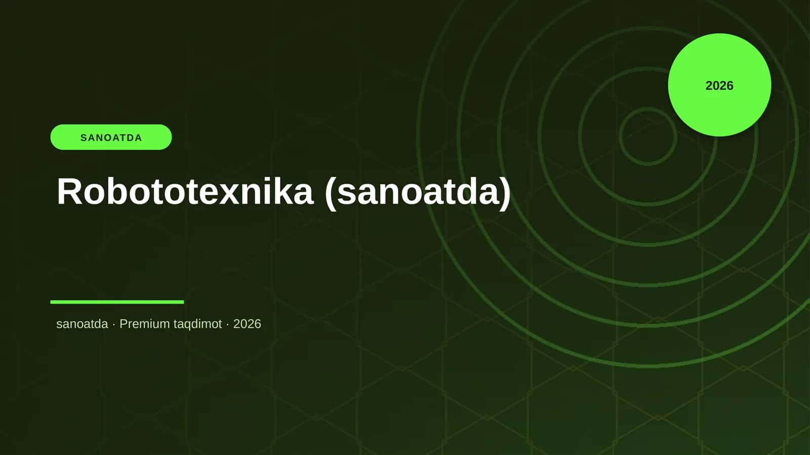 Robototexnika (sanoatda) 1