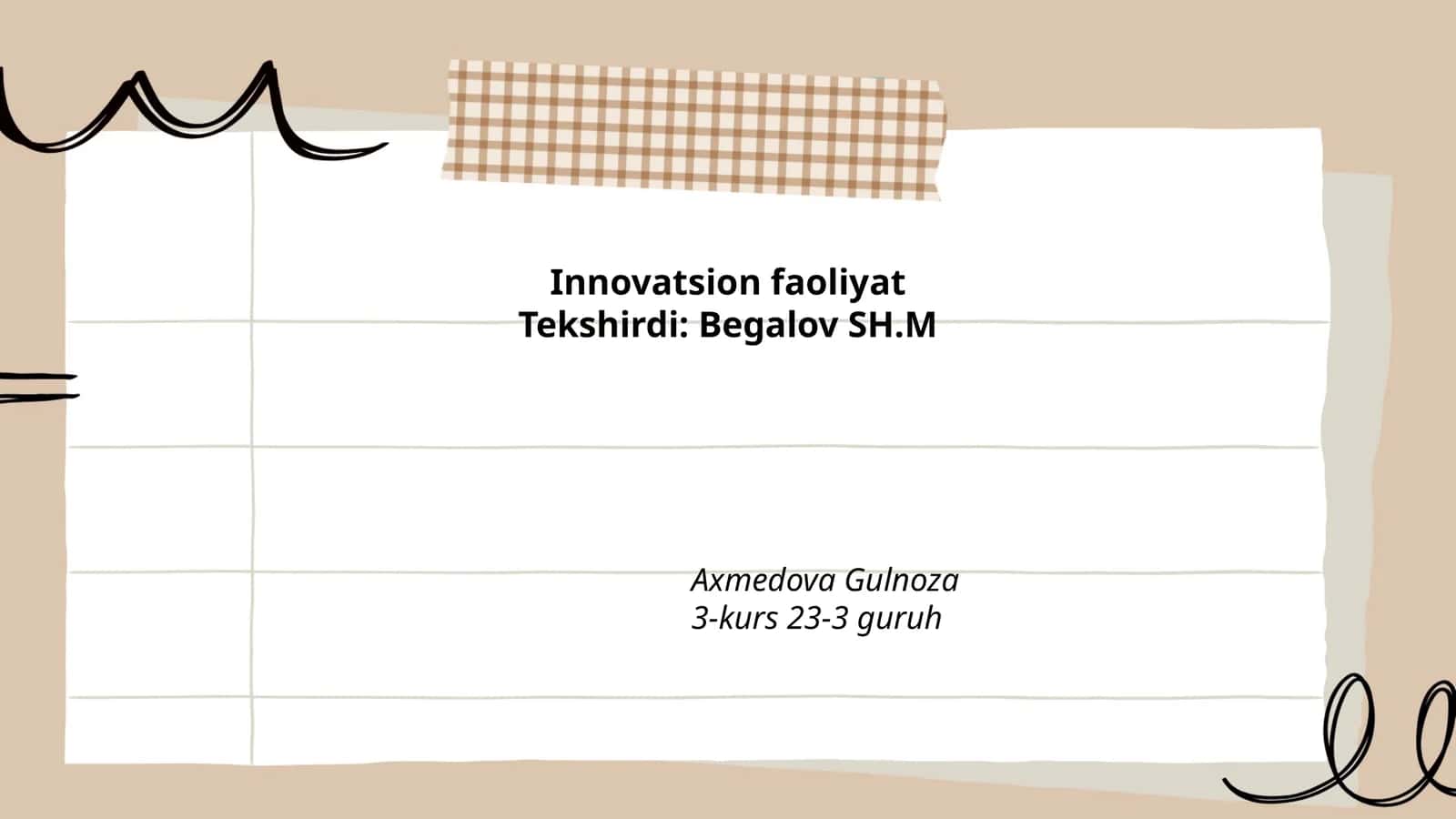 Innovatsion faoliyat 1