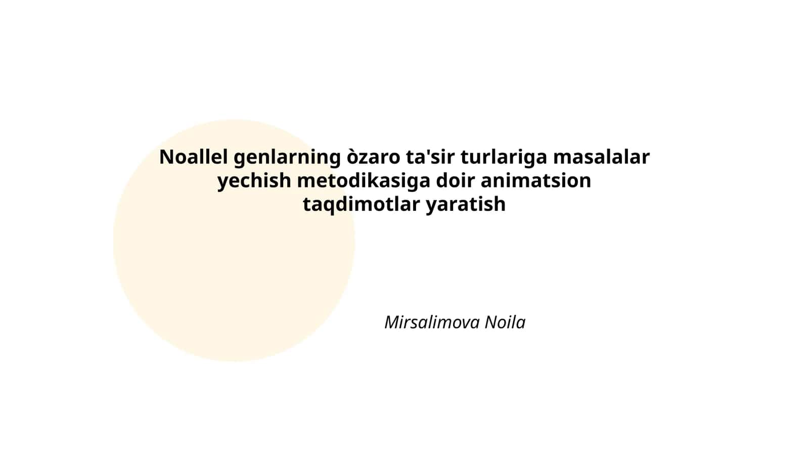 Animatsion taqdimotlar yaratish 1