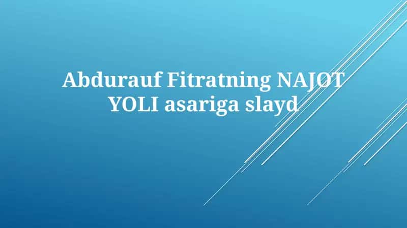 Najot Yo'li 1