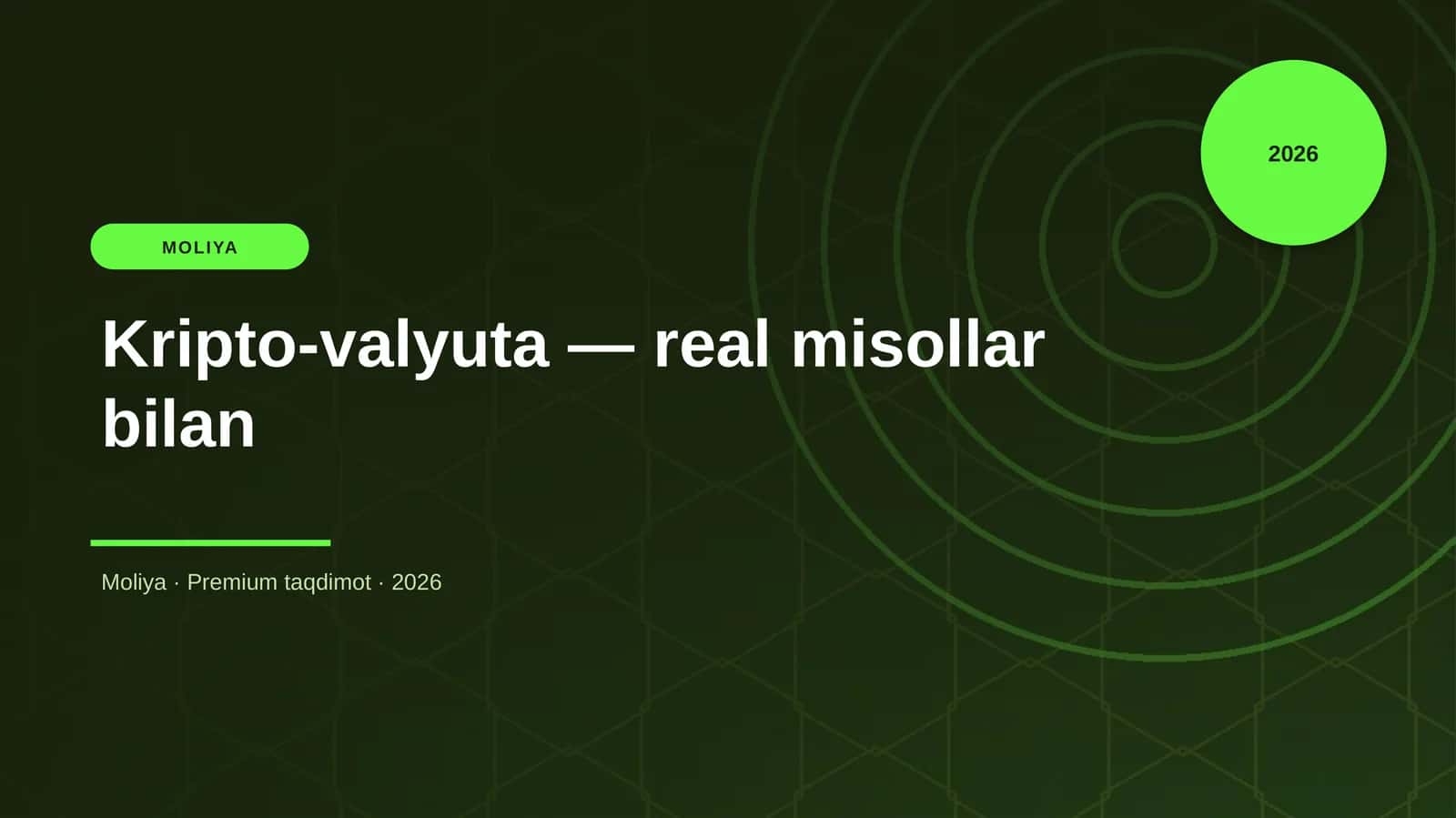 Kripto-valyuta — real misollar bilan 1