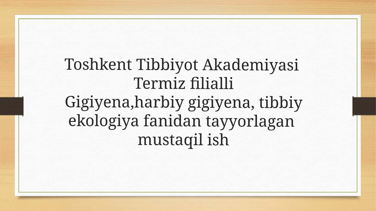 Kiyim-boshlar va oyoq kiyimlar gigiyenasi 1