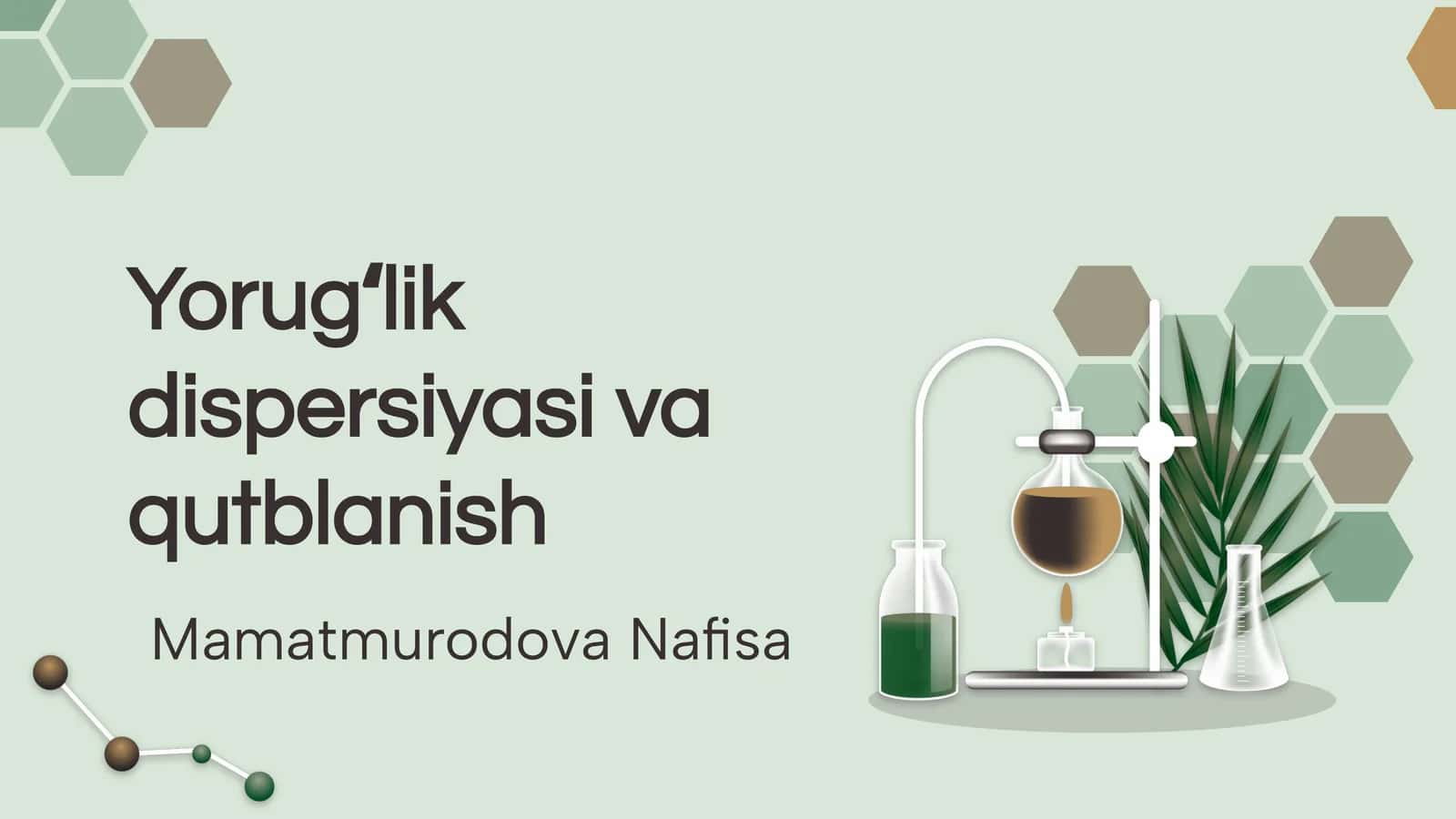 Yorugʻlik dispersiyasi va qutblanish 1