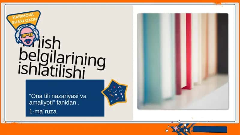 Tinish belgilarining ishlatilishi 1
