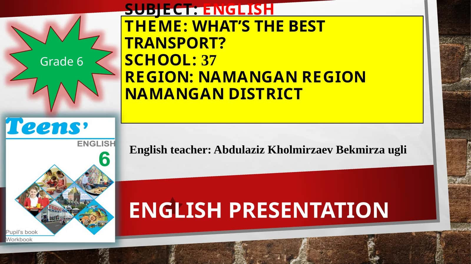 English Presentation 1