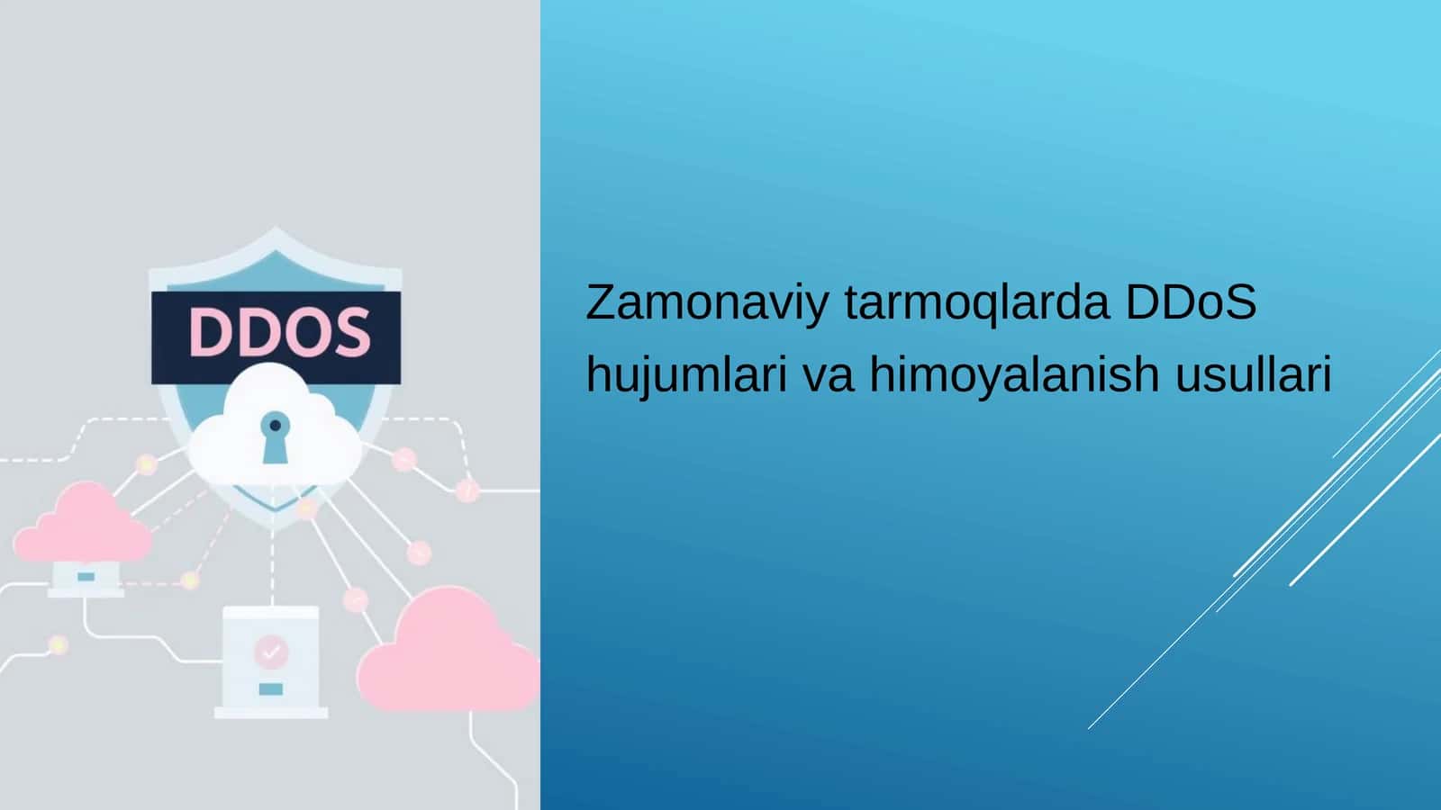 Zamonaviy tarmoqlarda DDoS hujumlari va himoyalanish usullari 1