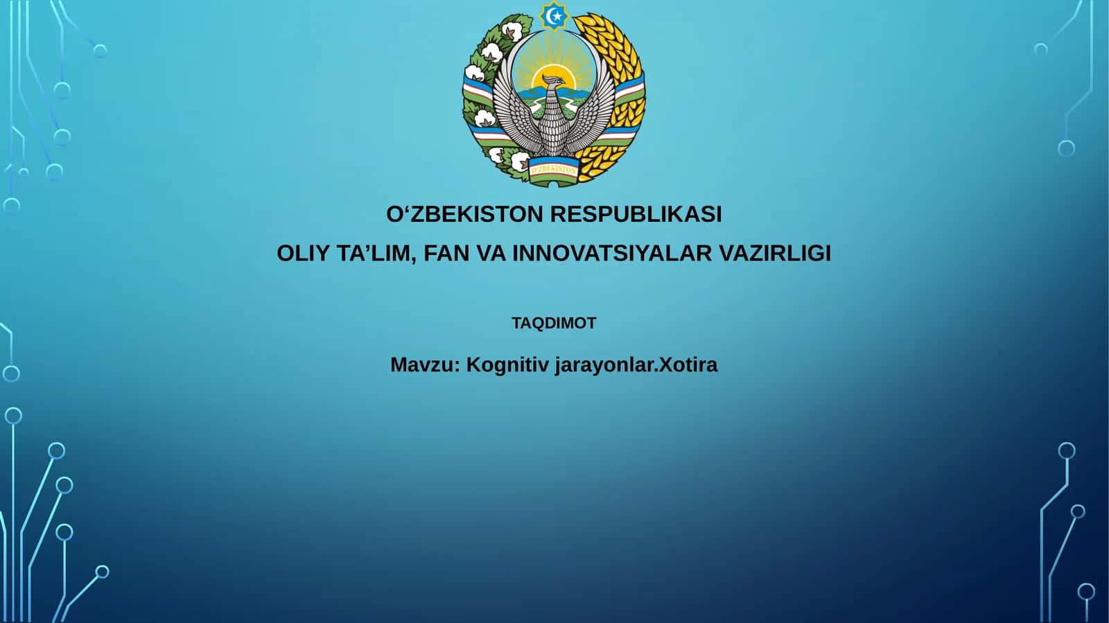 Kognitivjarayonlar.Xotira 1