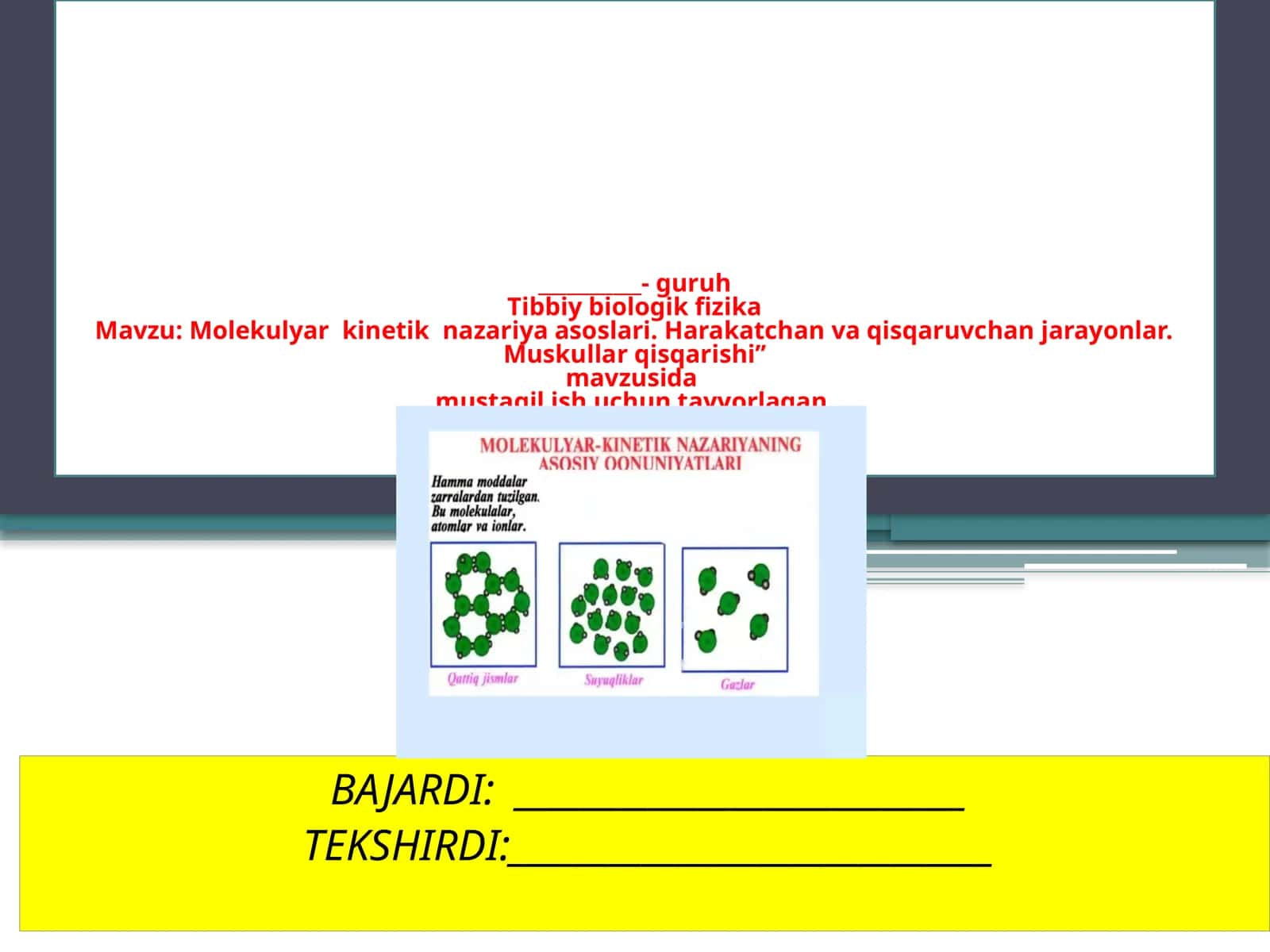 Muskullar qisqarishi 1