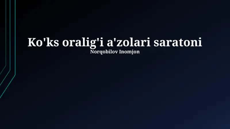 Ko'ks oralig'i a'zolari saratoni 1