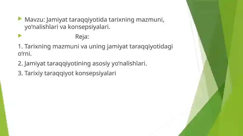 Tarixning Mazmuni va Jamiyat Taraqqiyoti