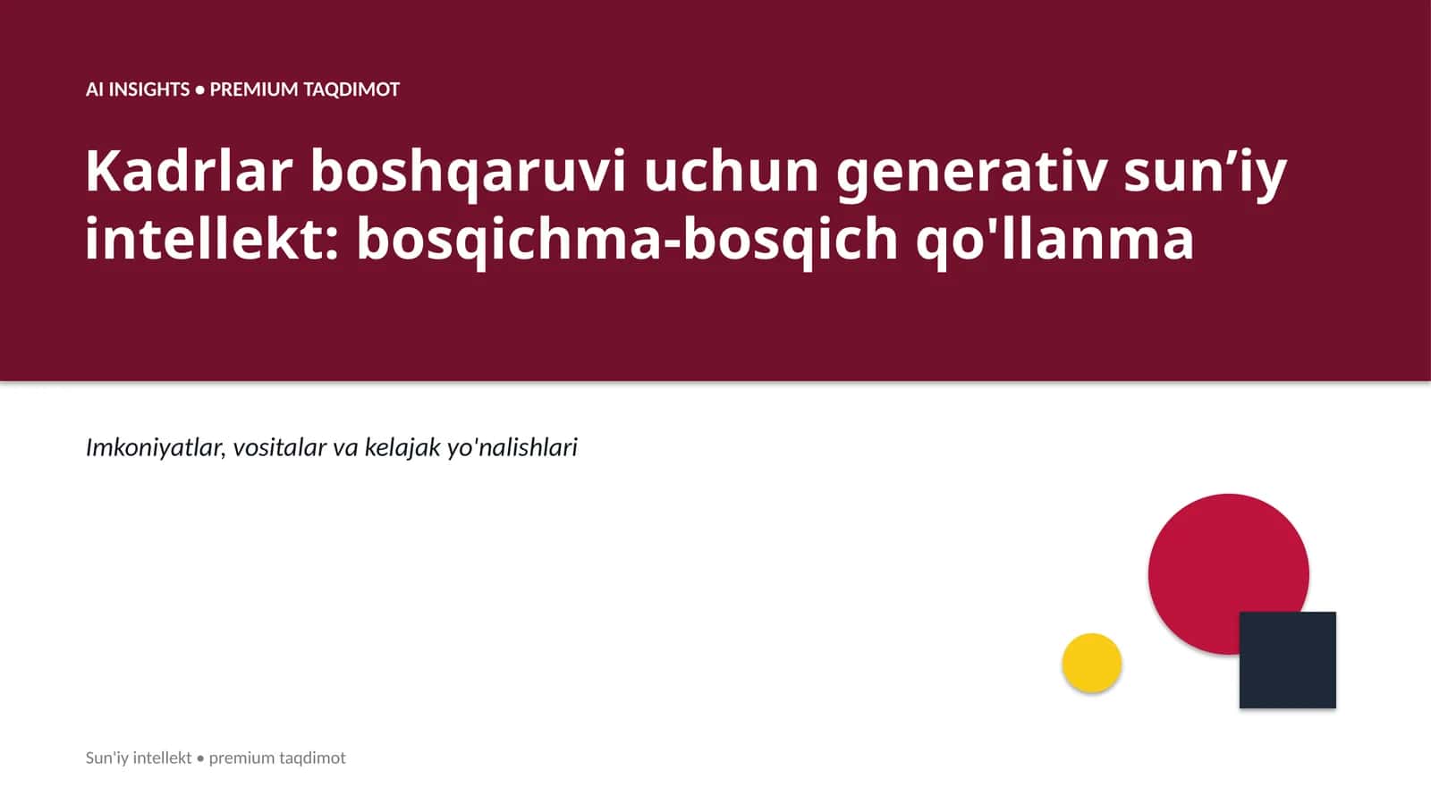 Sunʼiy intellekt: bosqichma-bosqich qo'llanma 1