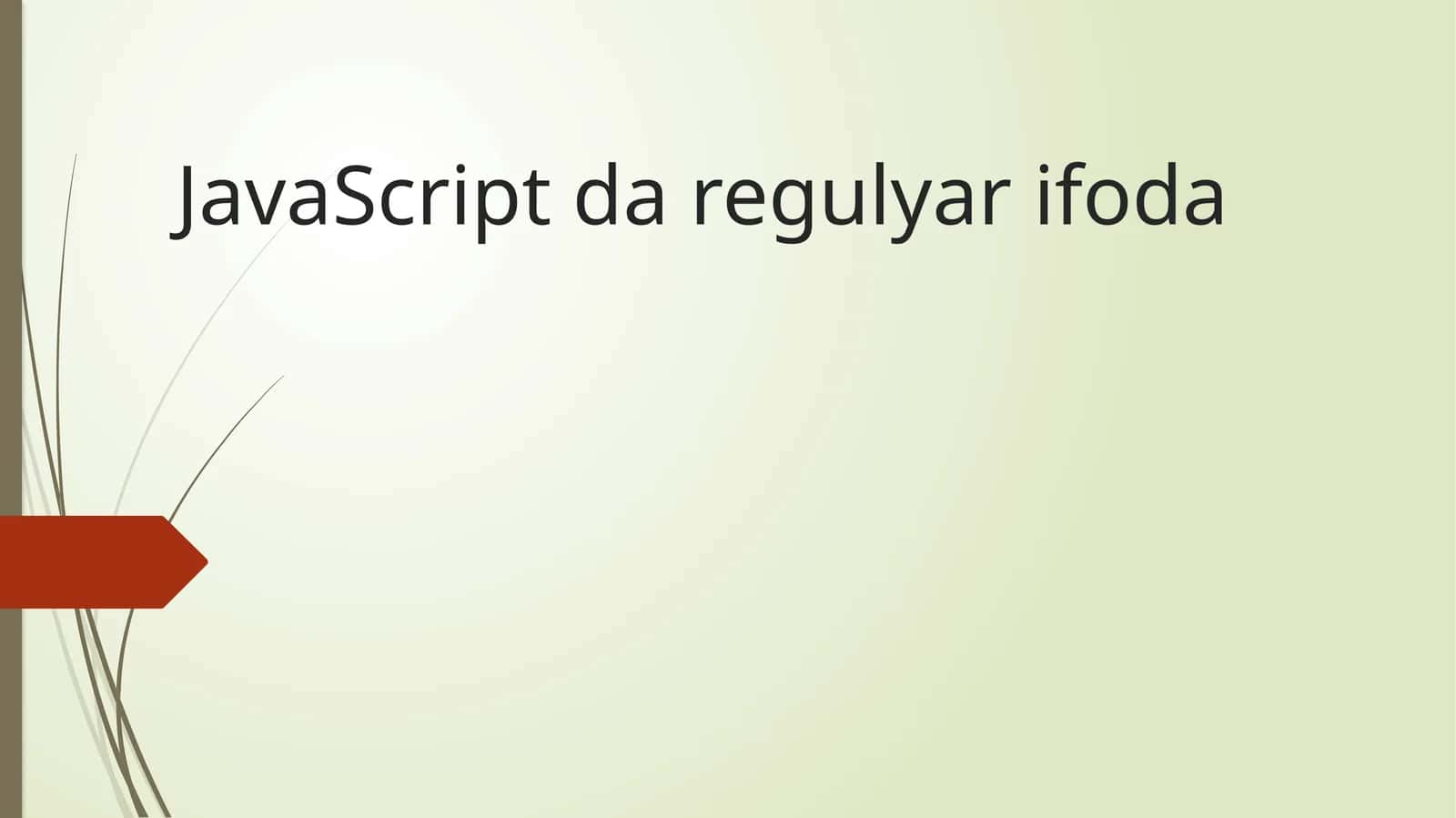 JavaScript da regulyar ifoda 1