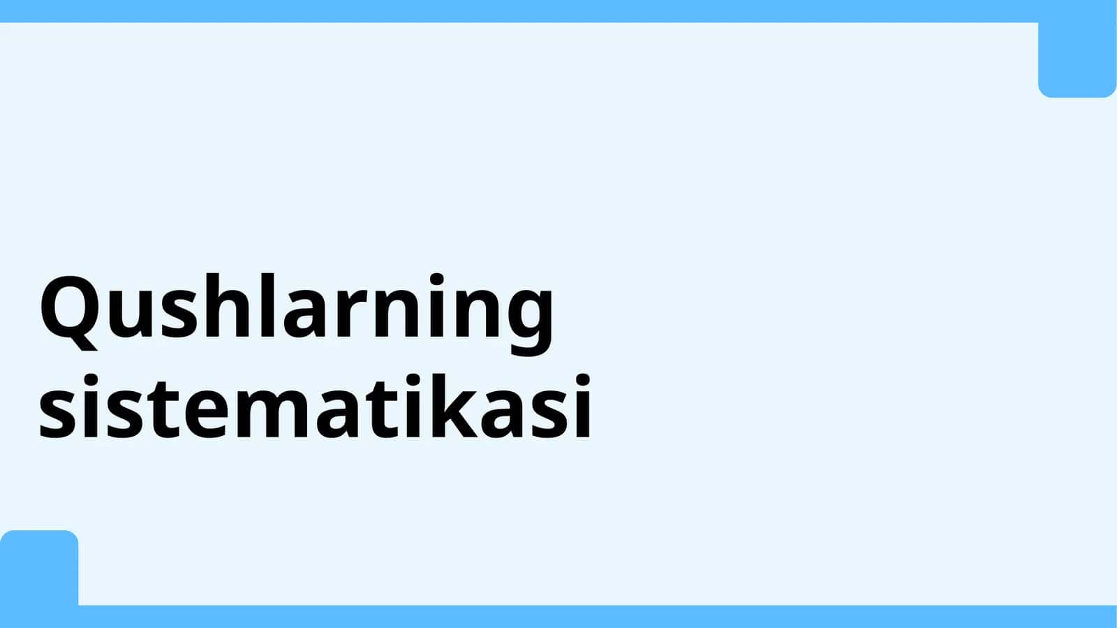 Qushlarning sistematikasi 1