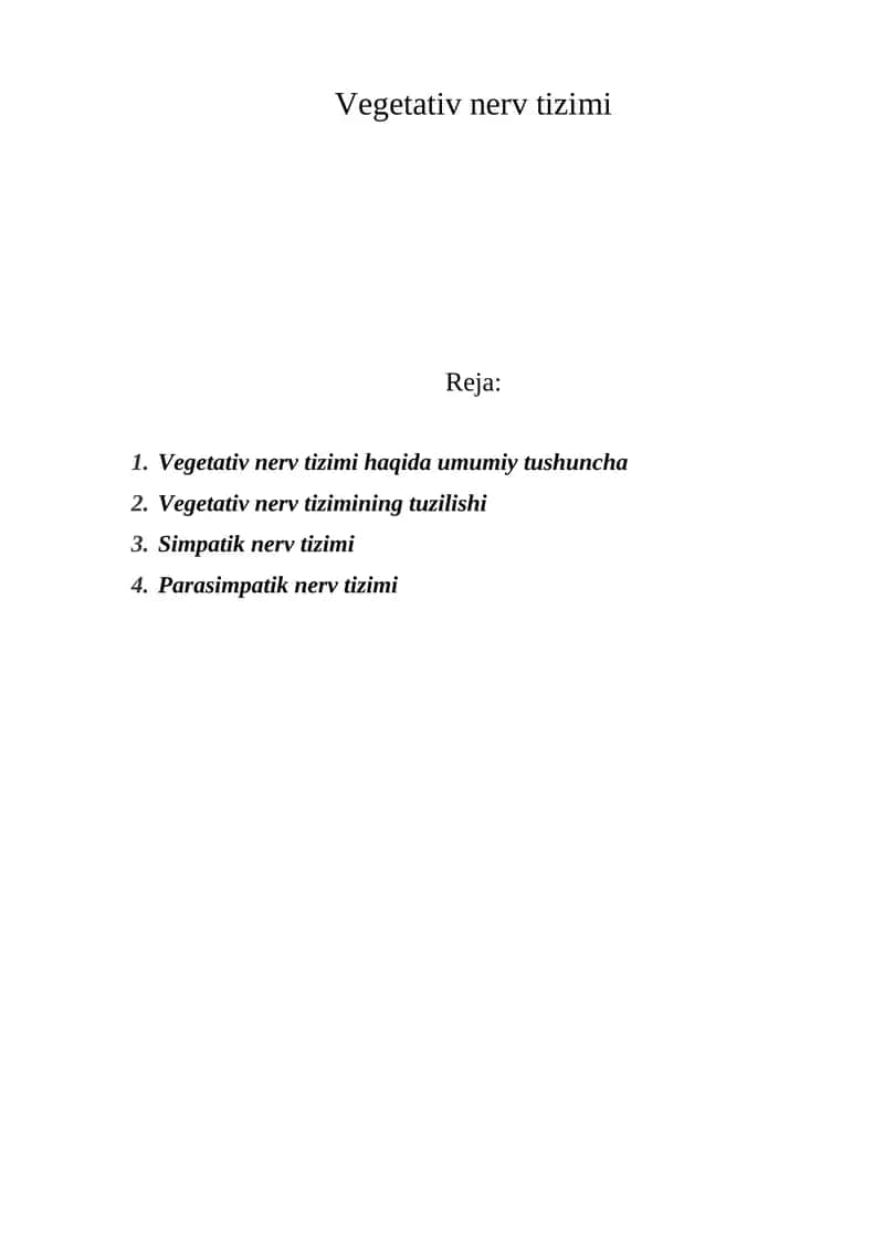 Vegetativ nerv tizimi 1