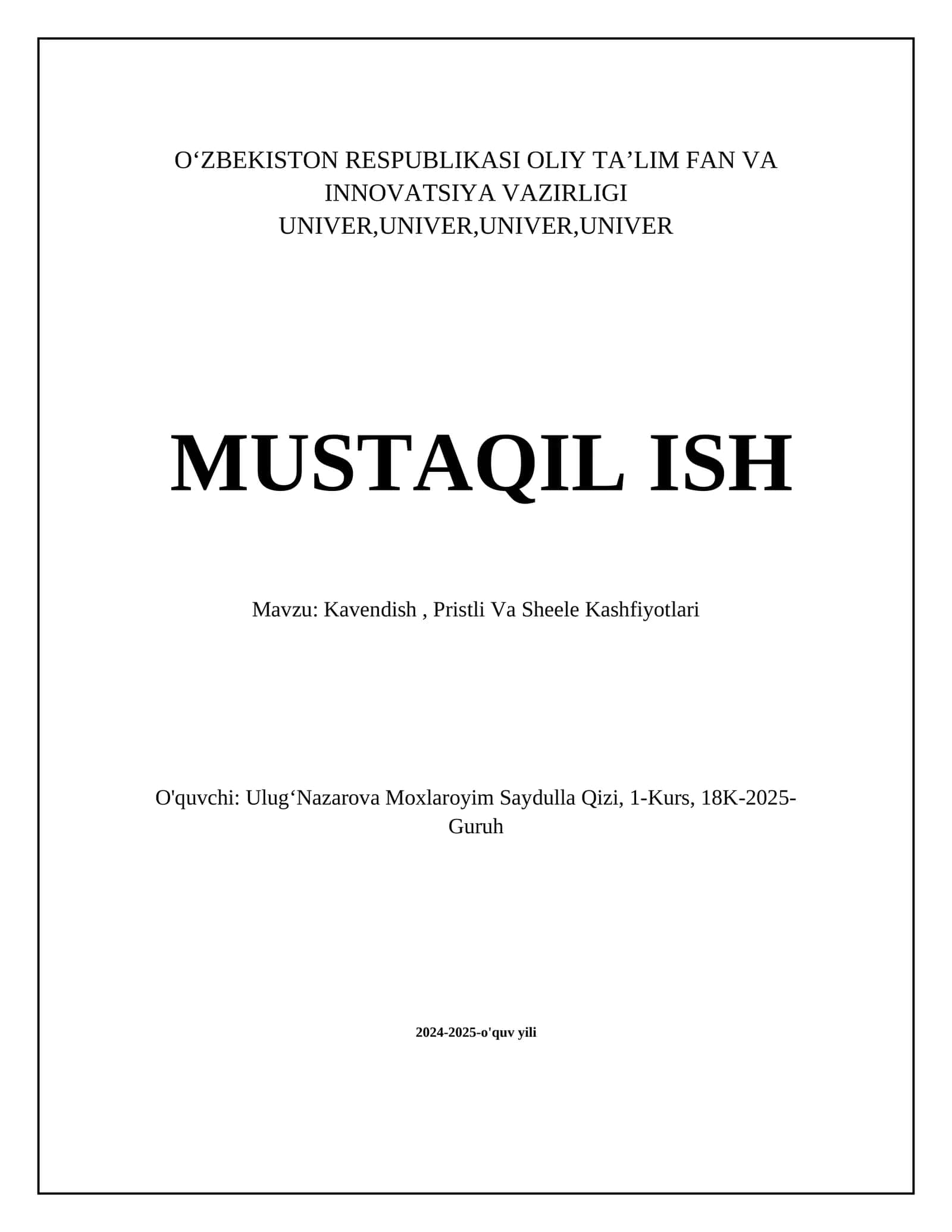Kavendish, Pristli Va Sheele Kashfiyotlari 1