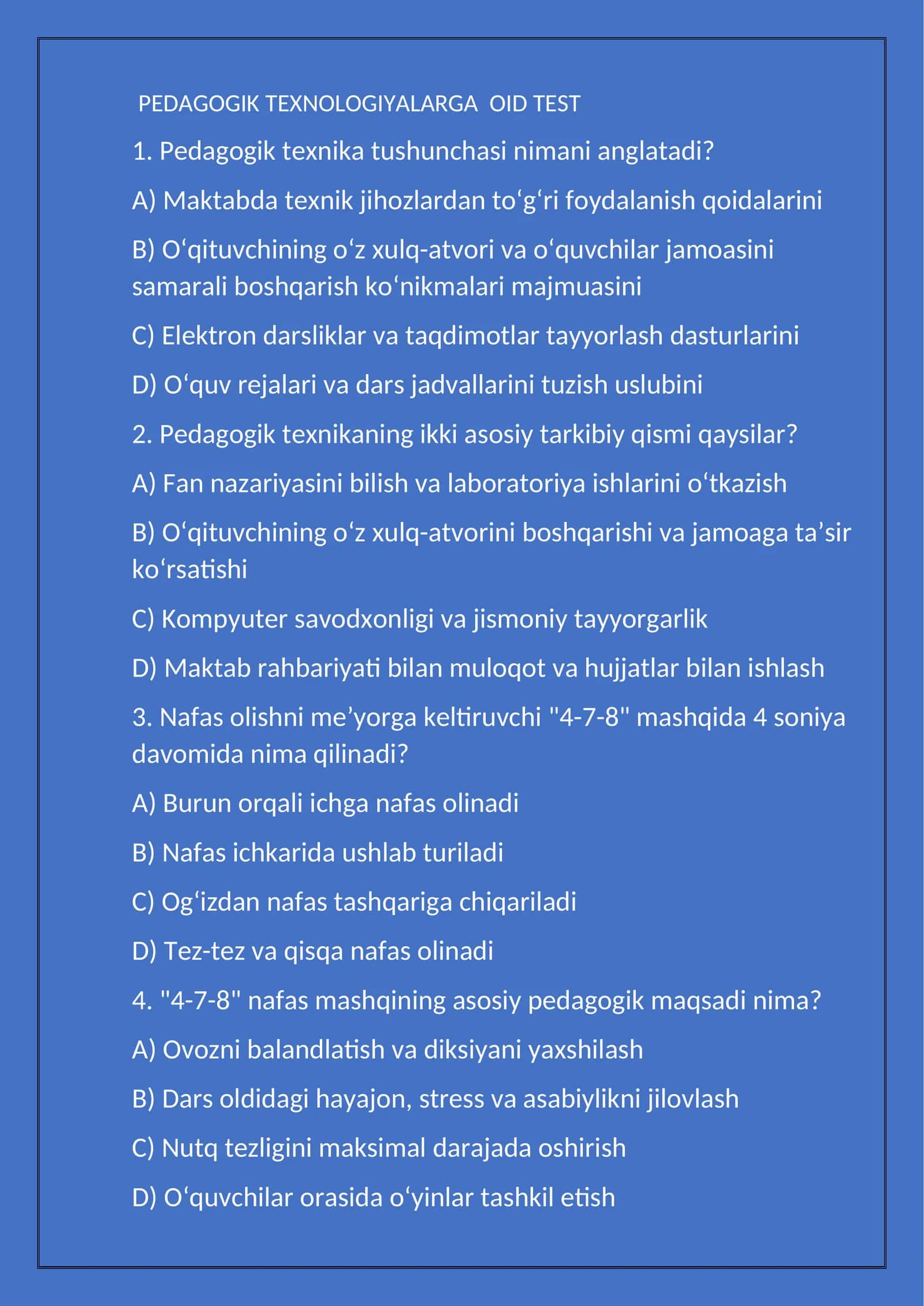 pedagogik texnalogiyalar 1