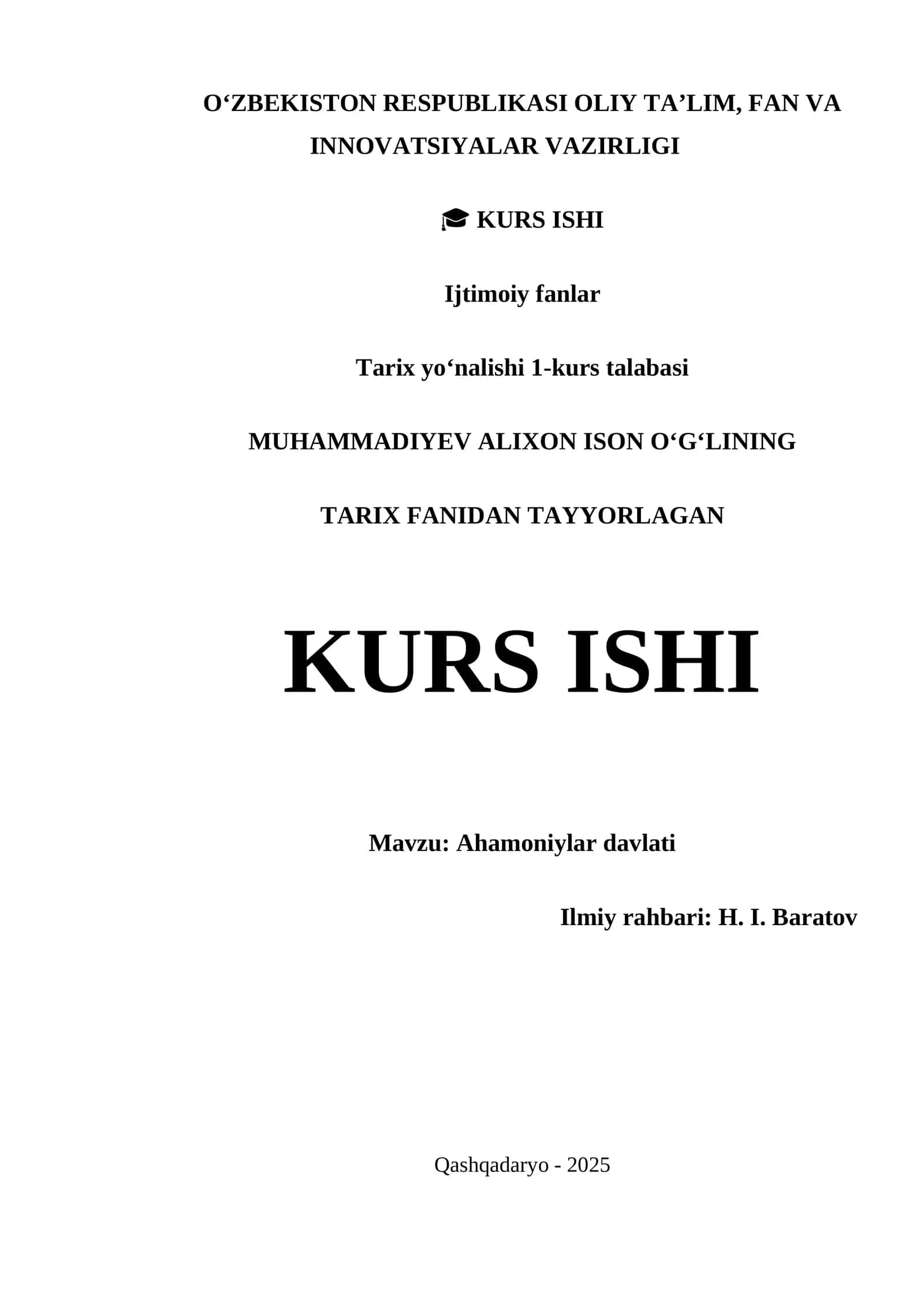 AHAMONIYLAR DAVLATI 1