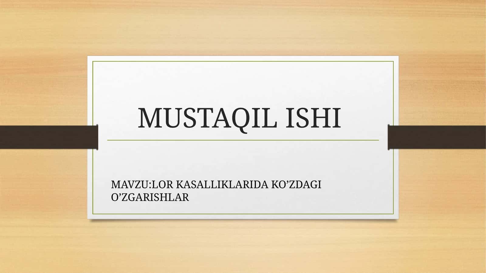 LOR KASALLIKLARIDA KO’ZDAGI O’ZGARISHLAR 1
