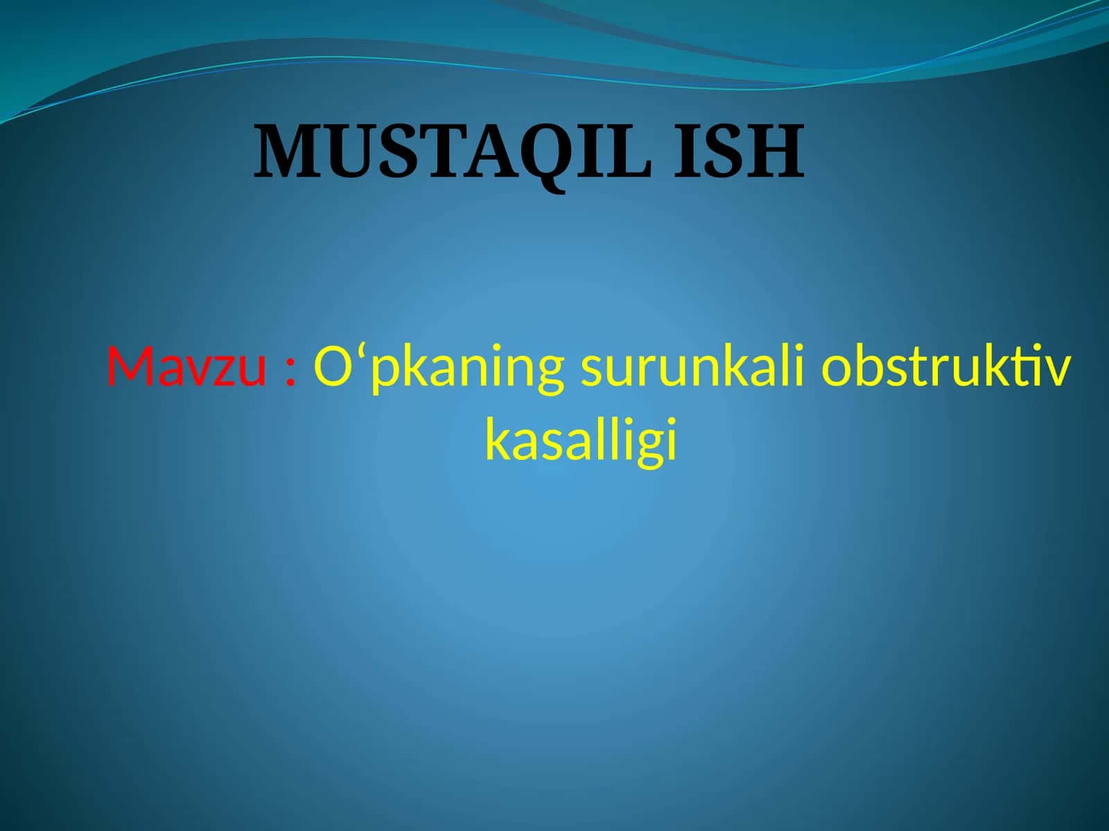 O‘pkaning surunkali obstruktiv kasalligi 1