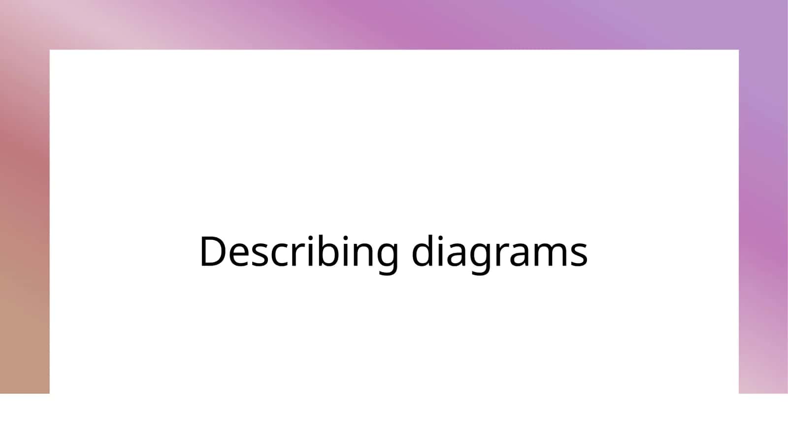 Describing diagrams 1