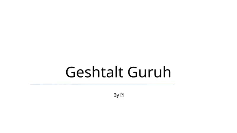 Gestalt Guruh 1