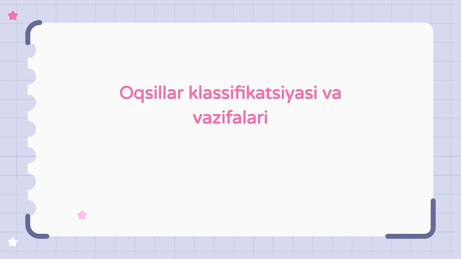 Oqsillar klassifikatsiyasi va vazifalari 1