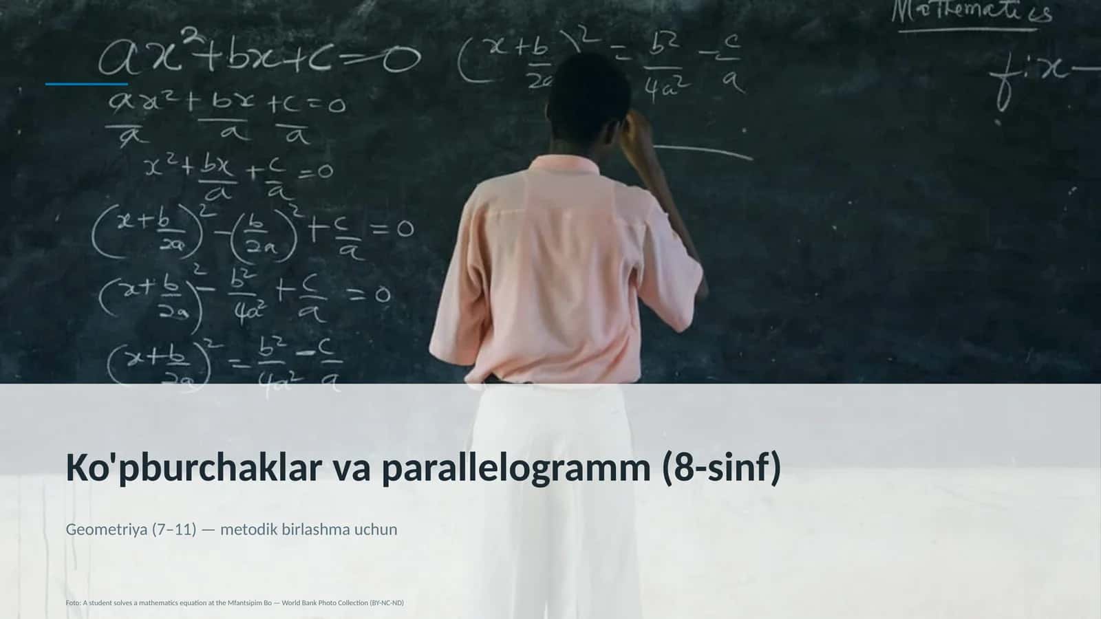 Ko'pburchaklar va parallelogramm (8-sinf) 1