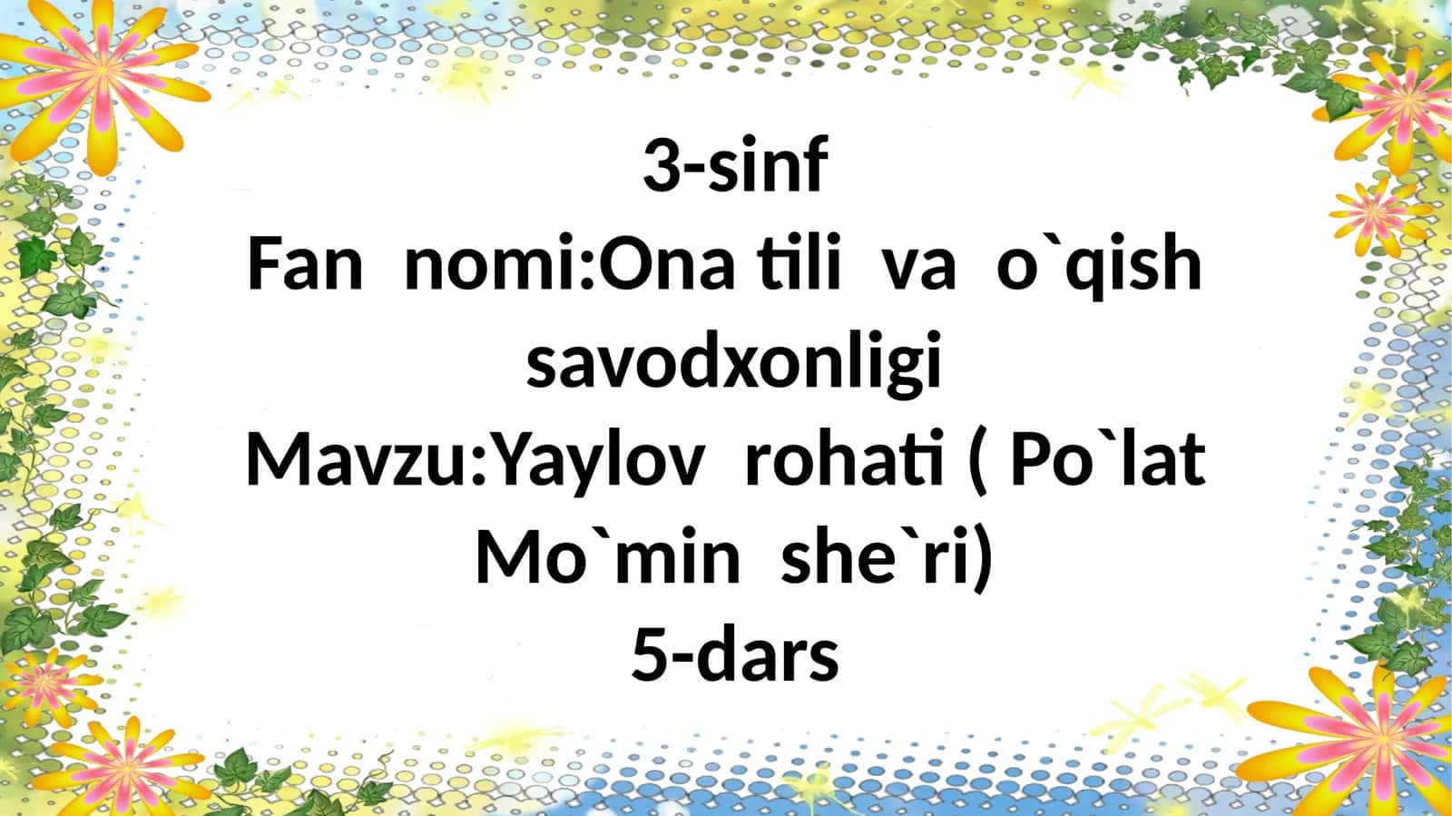 YAYLOV ROHATI 1