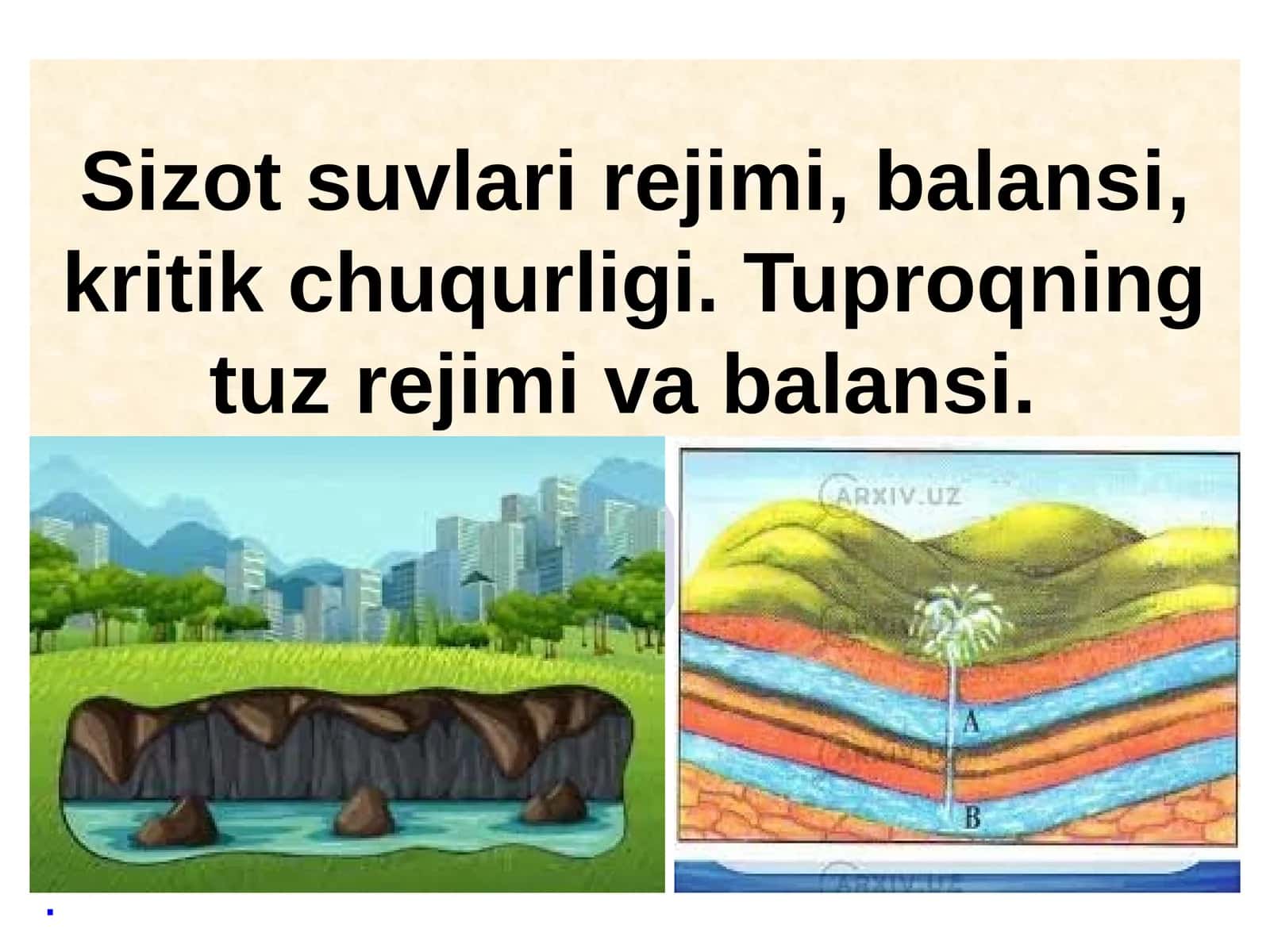 Tuproqning Tuz Rejimi va Balansi 1