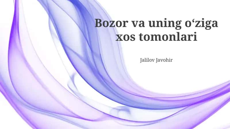 Bozor va uning oʻziga xos tomonlari 1