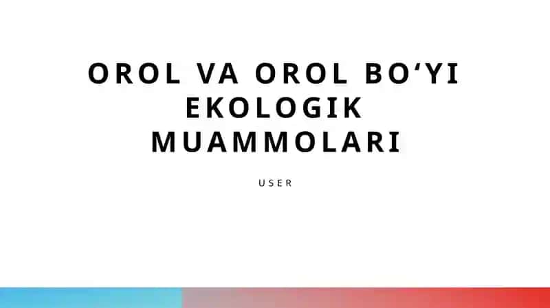 Orol va orol boʻyi ekologik muammolari
