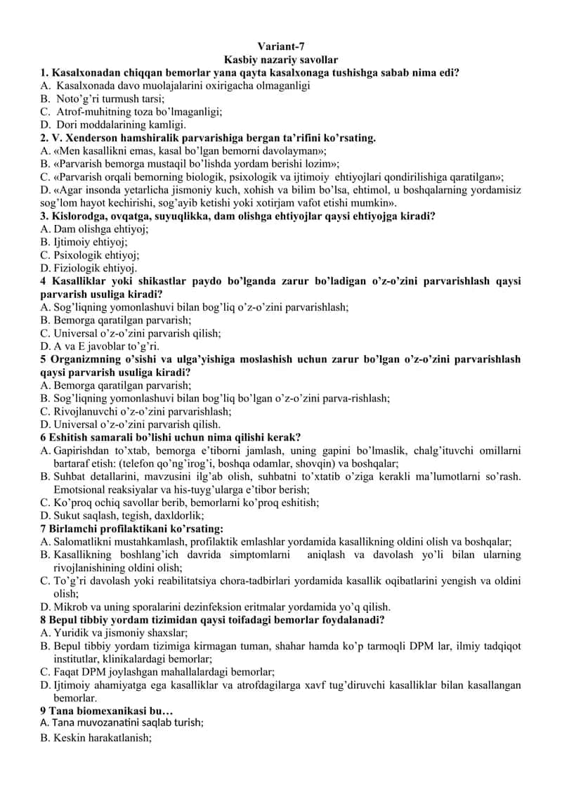 Kasbiy nazariy savollar 1