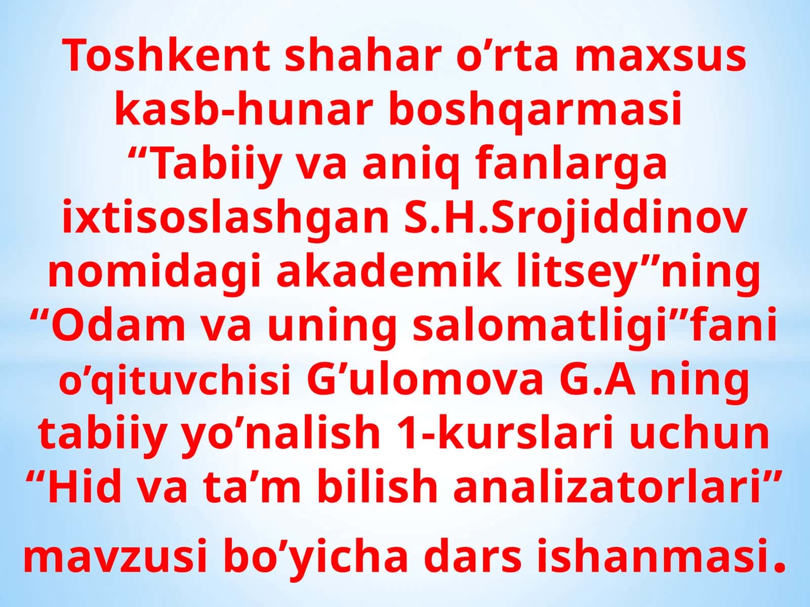 Hidva ta’m bilish analizatorlari 1