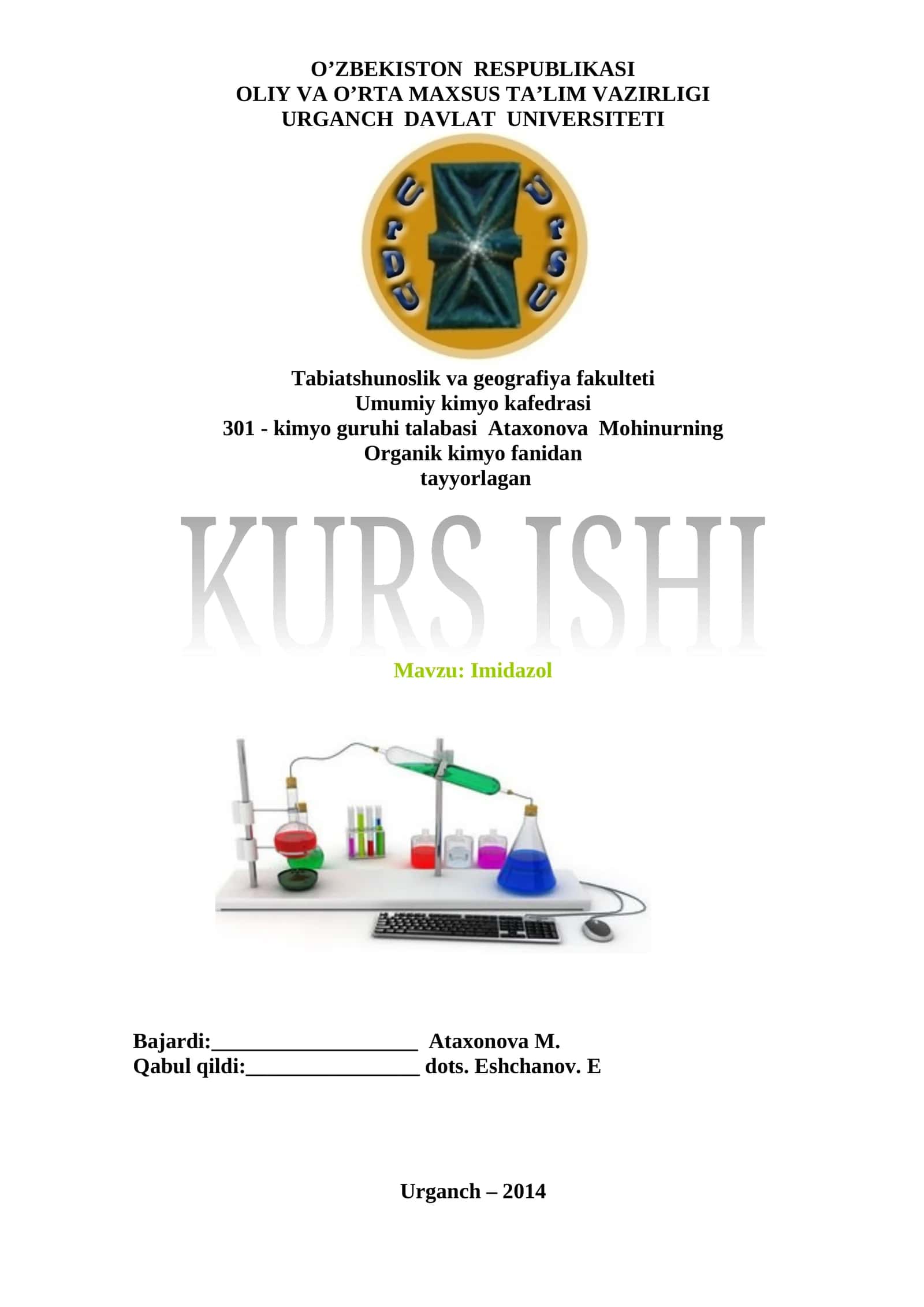 Imidazol va uning kimyoviy xossalari 1