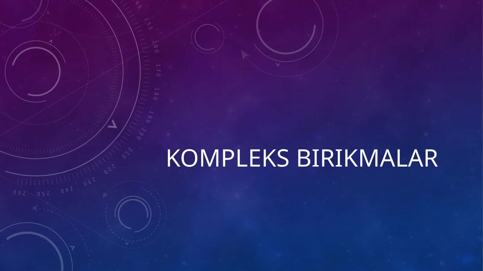 Kompleks birikmalar 1