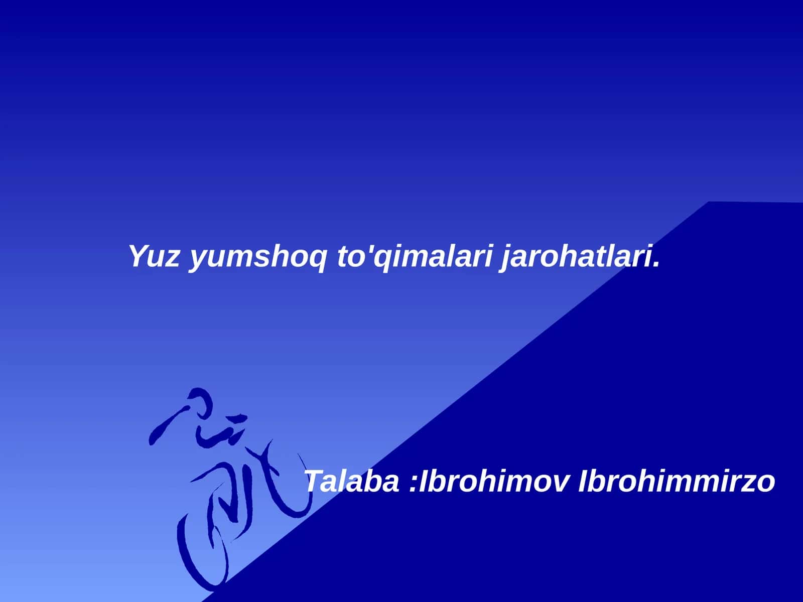 Yuzyumshoqto'qimalarijarohatlari 1