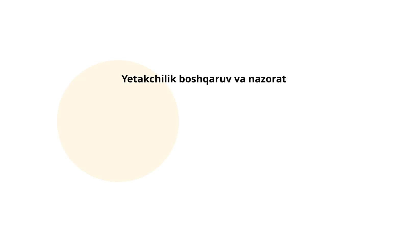 Yetakchilik boshqaruv va nazorat 1