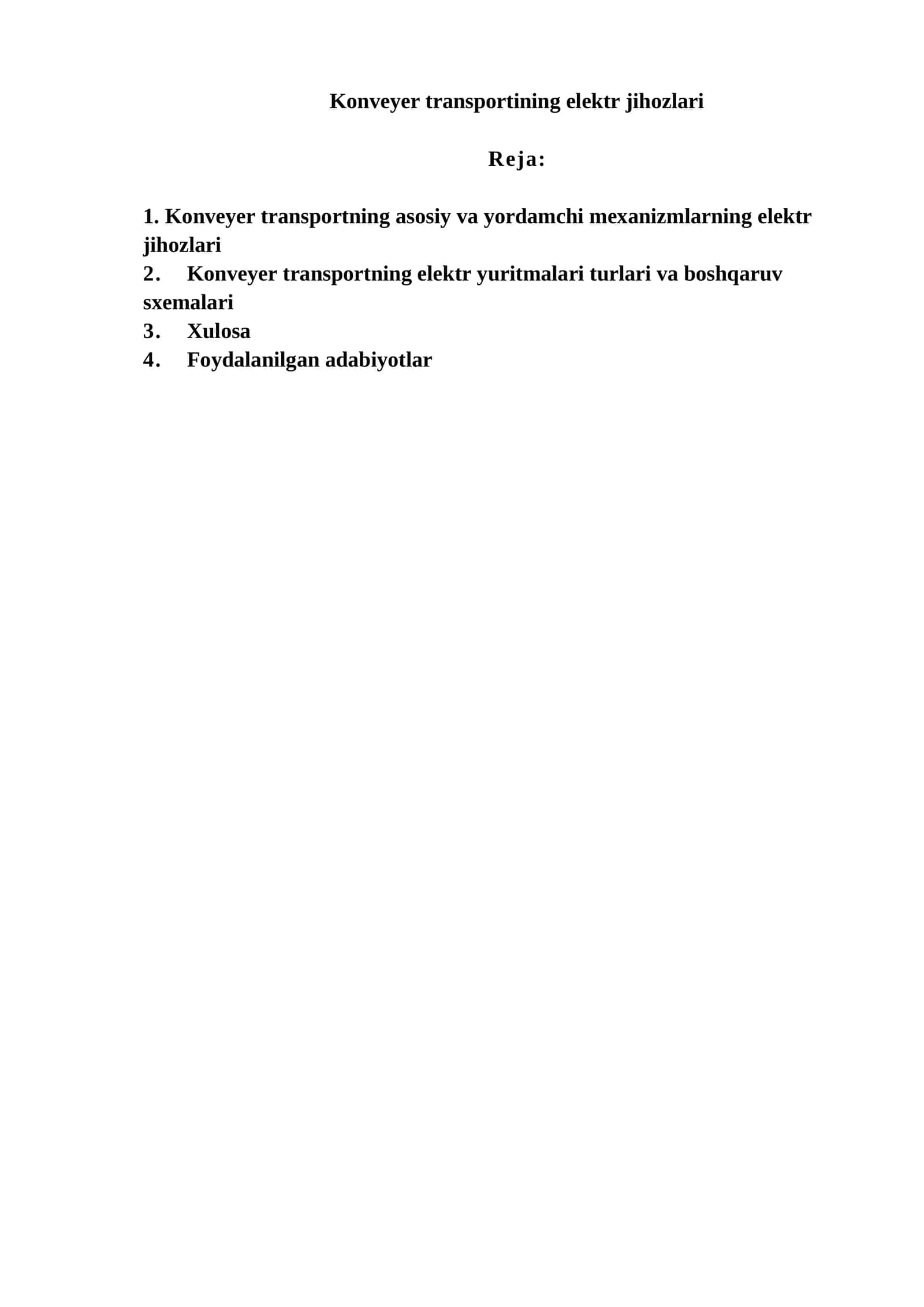 Konveyer transportining elektr jihozlari 1