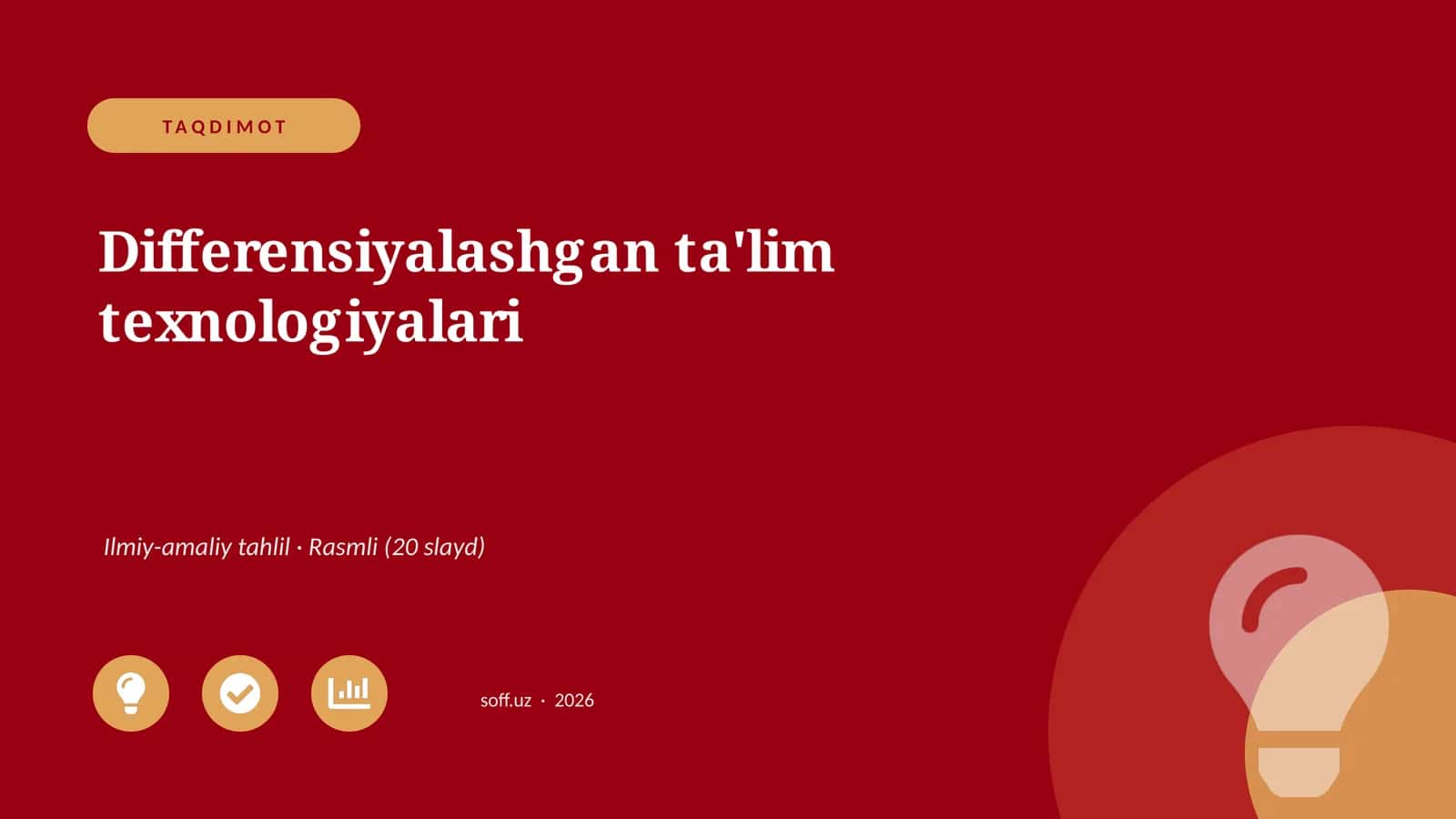 Differensiyalashgan ta'lim texnologiyalari 1