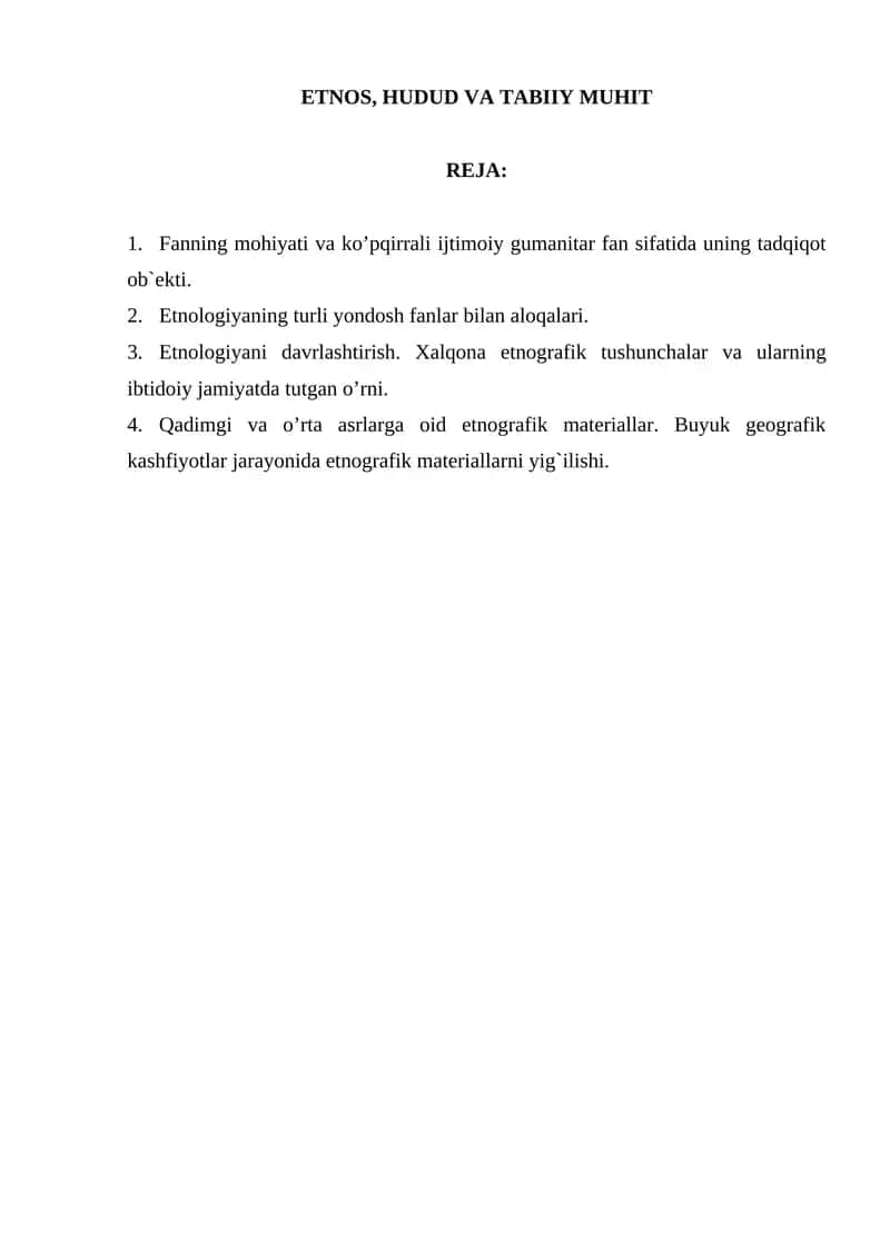 ETNOS, HUDUD VA TABIIY MUHIT 1