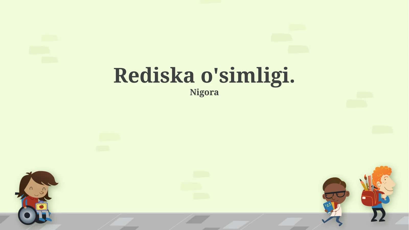 Rediska O'simligi 1