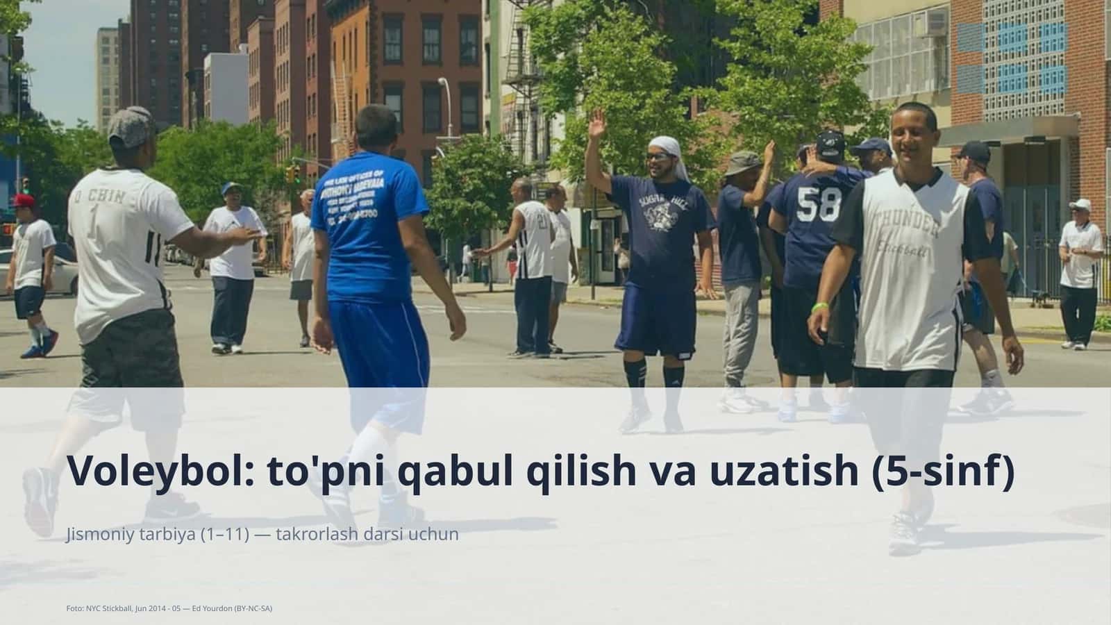 Voleybol: to'pni qabul qilish va uzatish (5-sinf) 1
