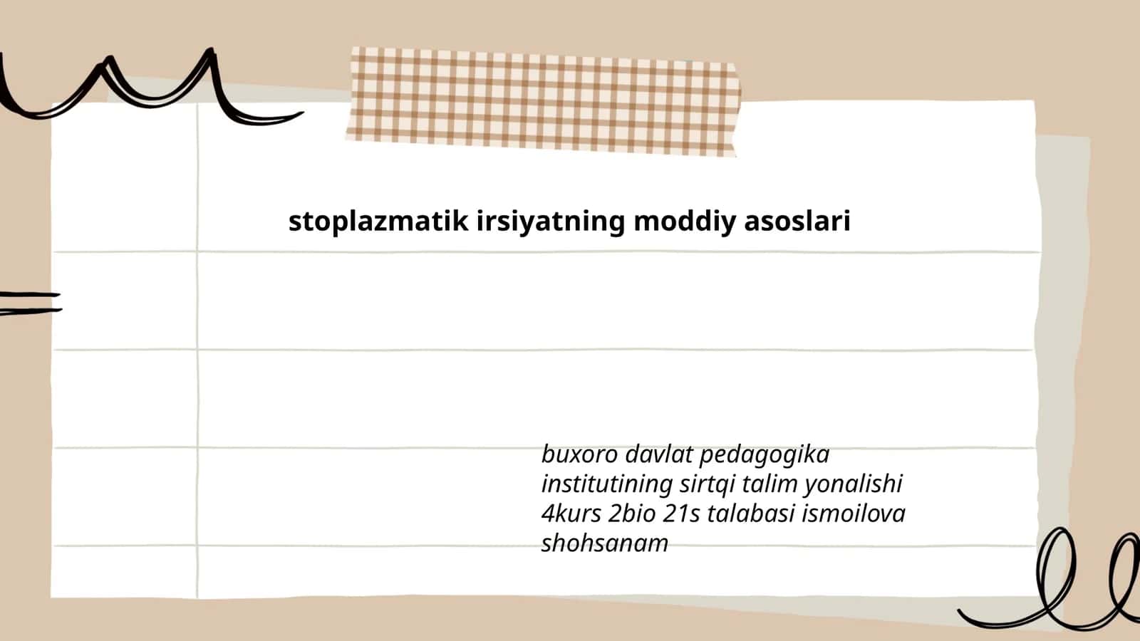 stoplazmatik irsiyatning moddiy asoslari 1