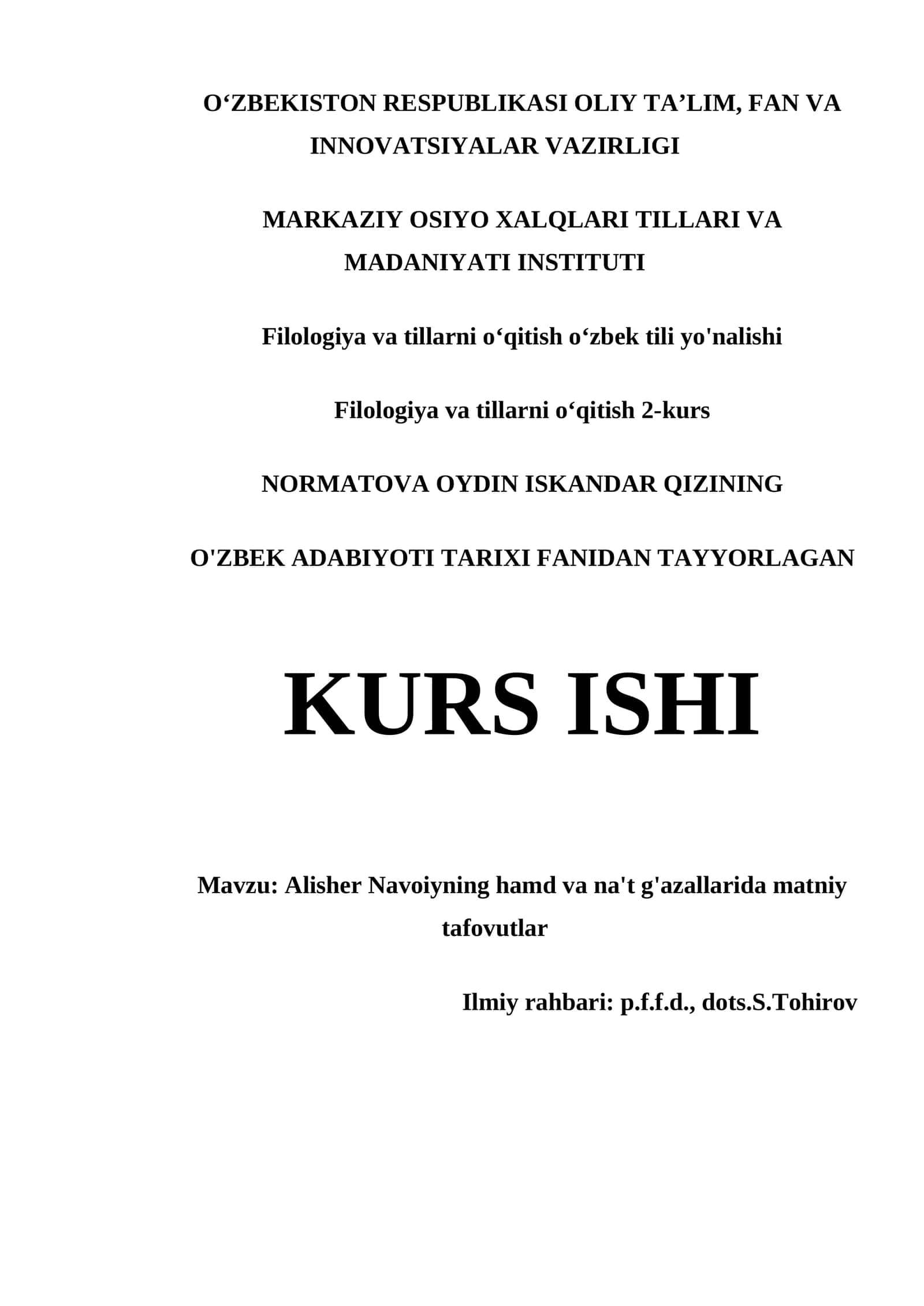 Filologiya va tillarni oʻqitish 2-kurs 1