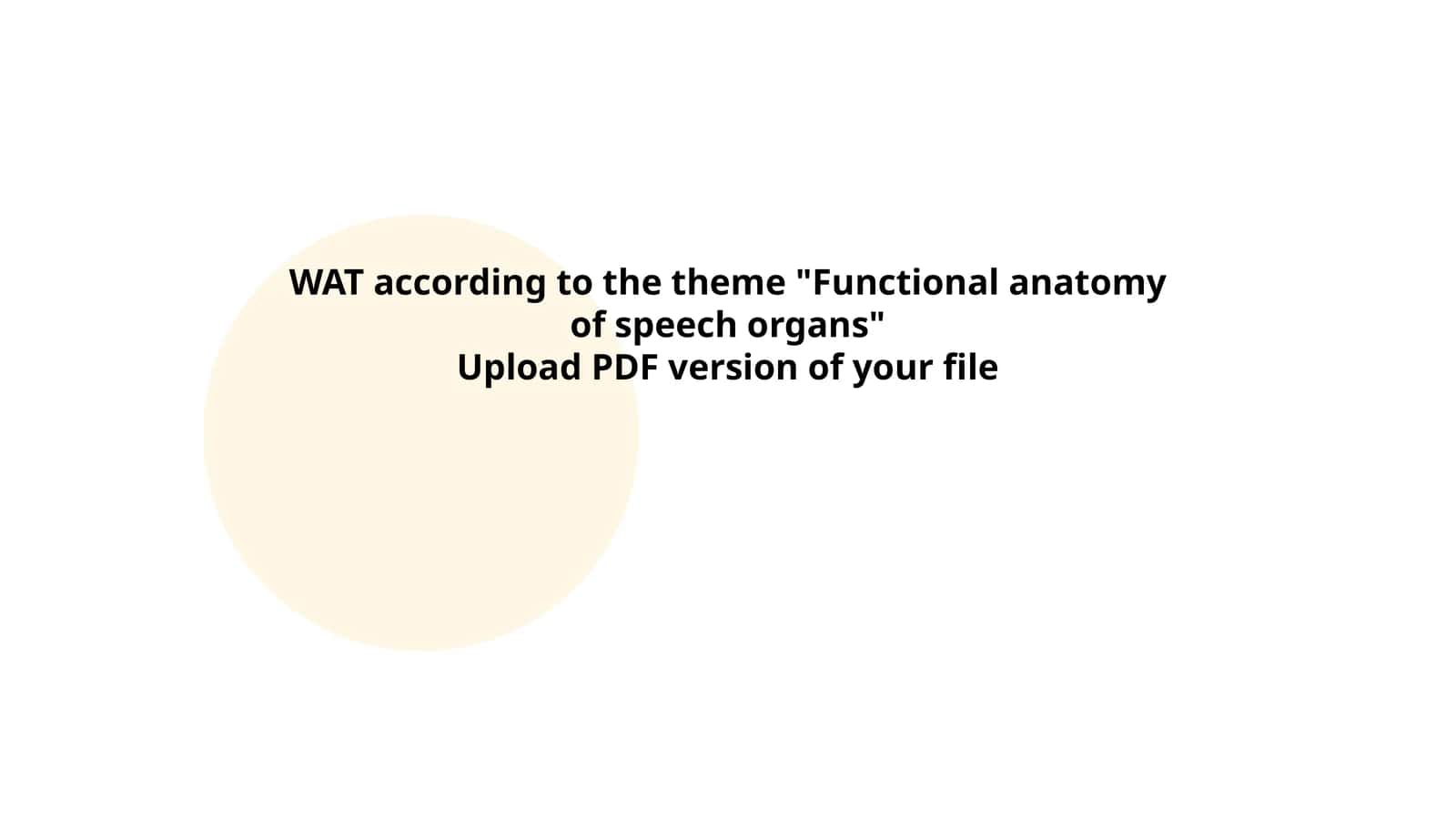 Functional anatomy of speech organs 1