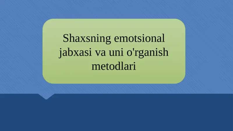 Emotsiya va uning mohiyati 1